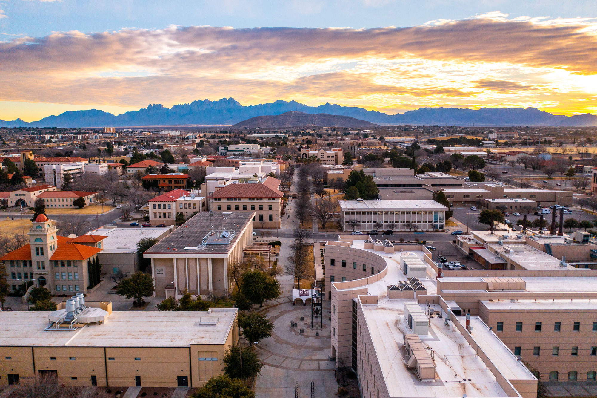 Aerial photo of NMSU Campus